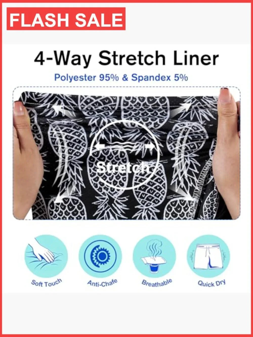 Men's 2-in-1 Swim Trunks 5